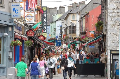 Las calles de la ciudad de Galway
